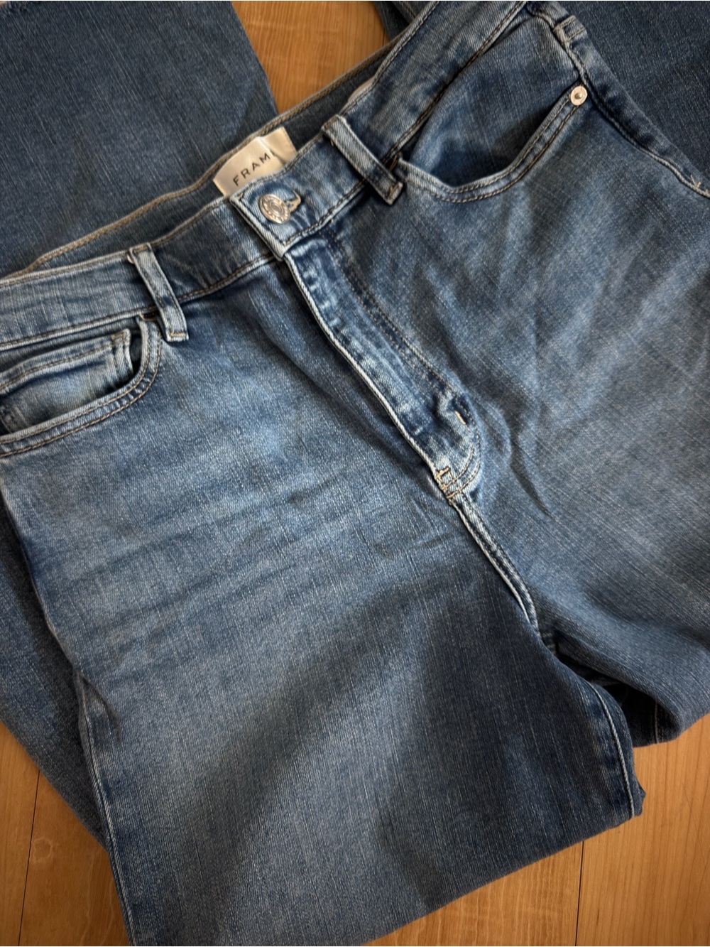 FRAME Le Palazzo High Waist Crop Wide Leg Jeans - Picture 2 of 2